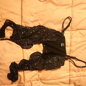 Black Glittery Swimsuit